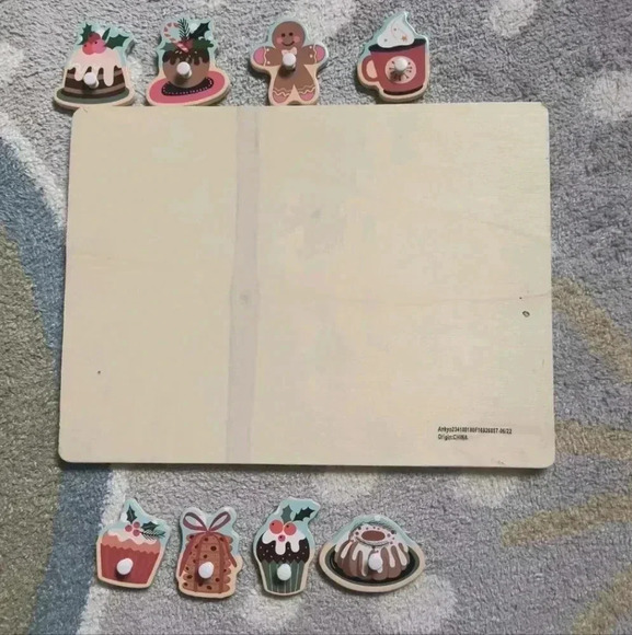 Sweet Baking Preschool Wooden Children's Puzzle Christmas Holiday Ankyo - Picture 6 of 6